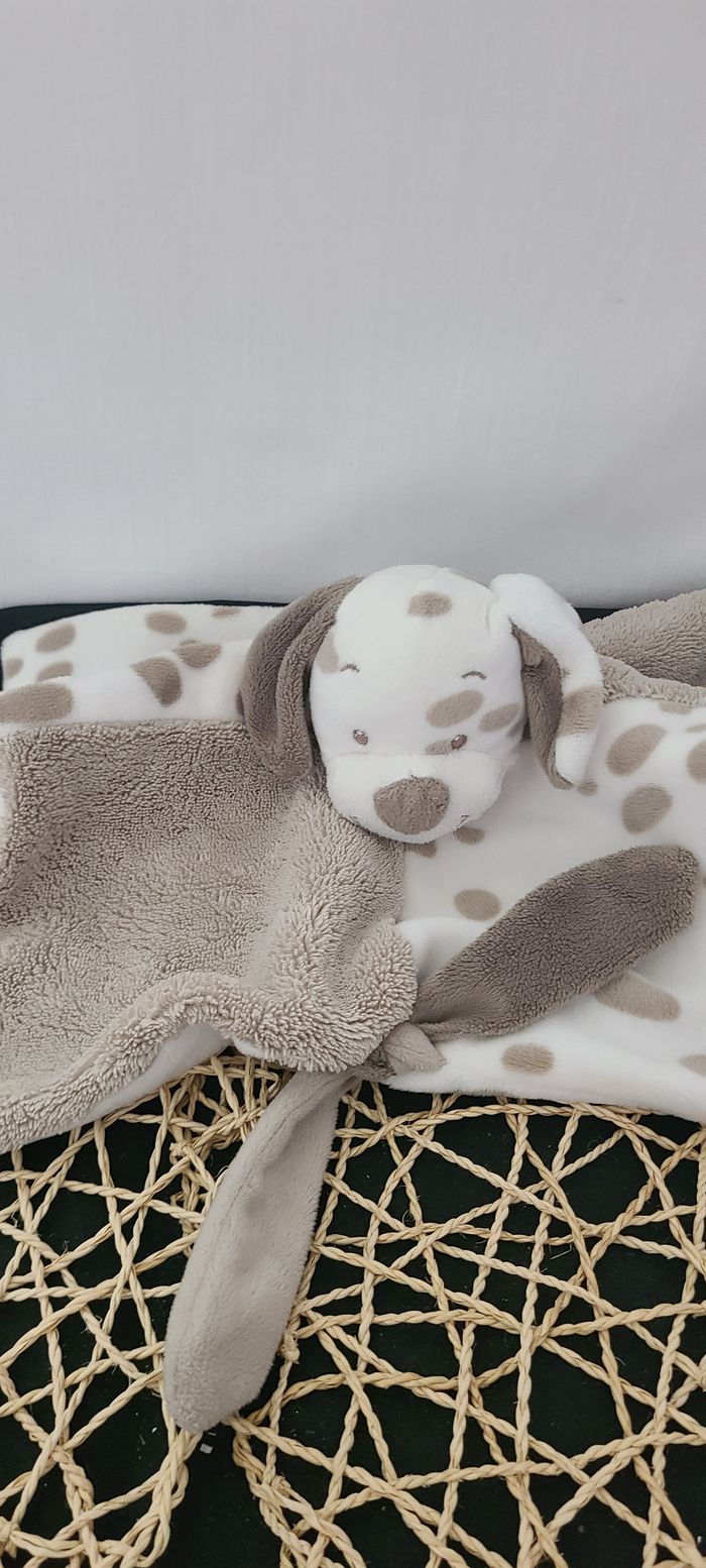 Doudou plat chien blanc beige Max Noa et Tom NATTOU - photo numéro 2