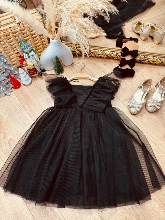 Taille 3-4 ans robe Noël fille H&M noir * tulle * 🎄