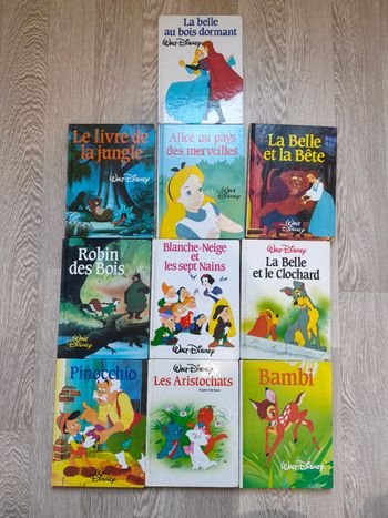 Lot de 10 livres Disney vintage – éditions en français