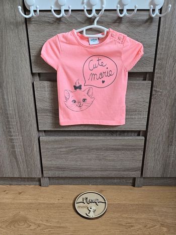 Vêtement Bébé Fille - T-shirt Marie - Disney - 9 mois