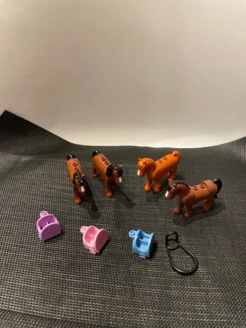 Lego lot minifigures chevaux avec selles officiel pièces détachées ranch ferme écurie city figurines
