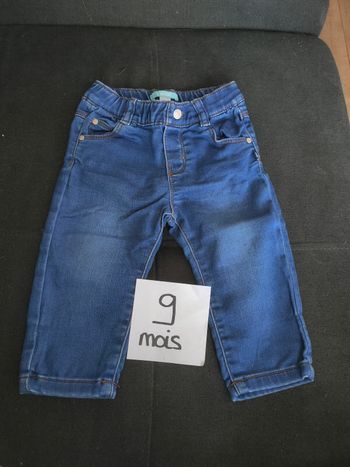 Jeans bleu foncé pour bébé garçon 9 mois obaïbi