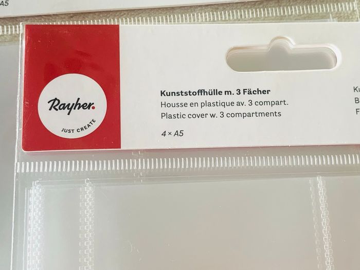 Lot de 2 housses A5 en plastique 3 compartiments Rayher - photo numéro 3