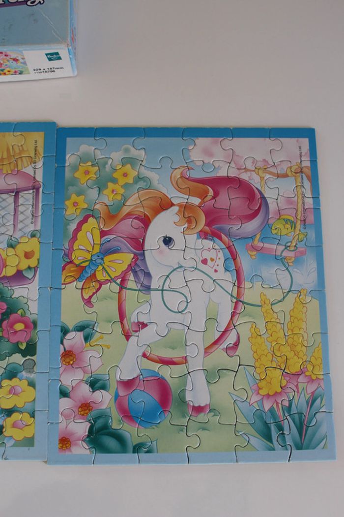 MB Puzzle Petit Poney 3x50 pièces 100% Complet - photo numéro 4