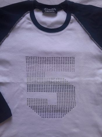 Sonia Rykiel tee shirt 5 strass couture à l envers très bon état