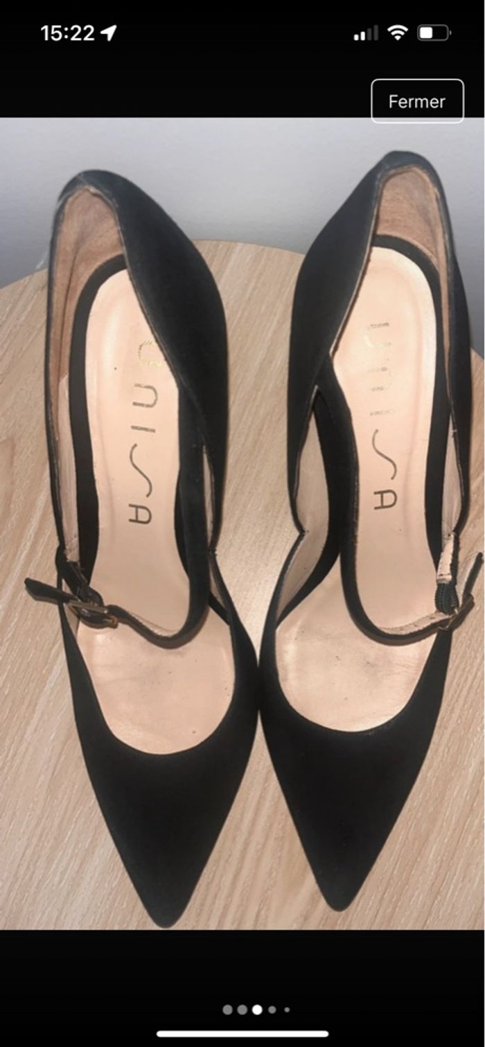 Escarpin en daim Unisa noir - photo numéro 4