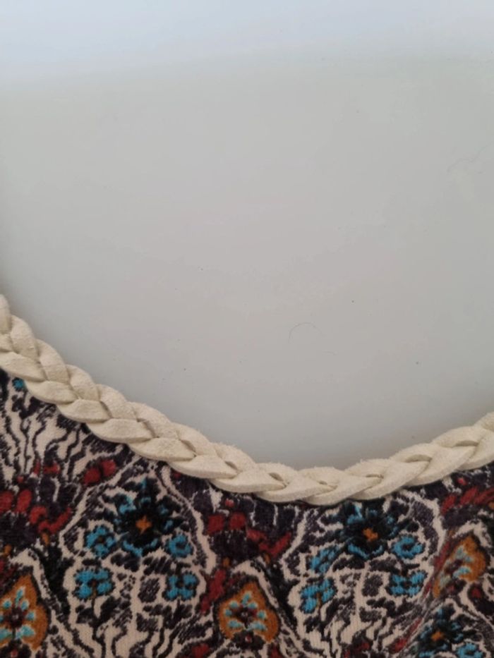 Blouse bretelle "cuir ecru" taille M - photo numéro 4