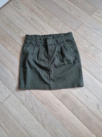 Jupe mini kaki 34 camaïeu