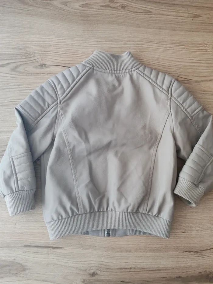 Veste semi cuir grise 3 ans orchestra - photo numéro 2