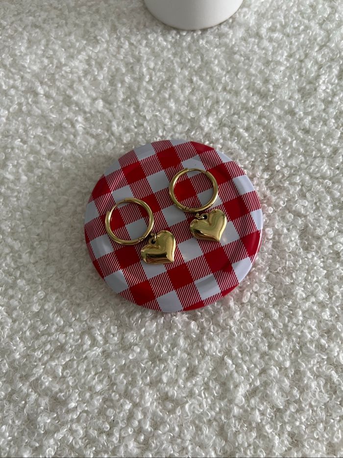 Boucles d’oreilles cœur doré - photo numéro 2