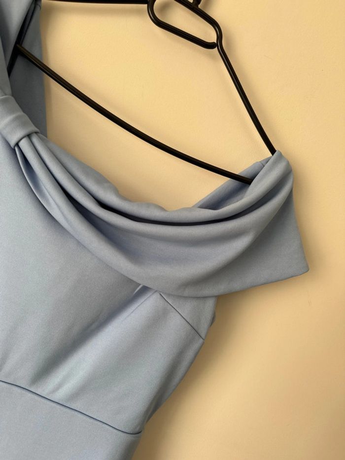 👗Magnifique robe de soirée ou sortie bleu- shell - neuf sans étiquette- taille40 - photo numéro 3