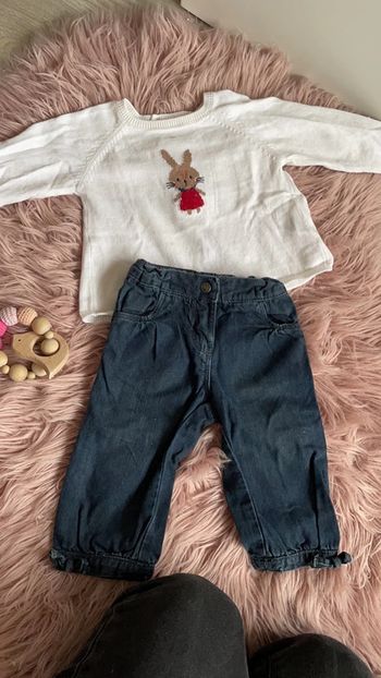 Ensemble jean et pull bout’chou 9 mois
