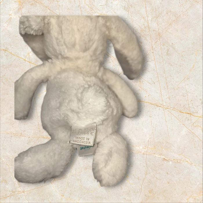 Doudou lapin 🐰 beige blanc "Zara home" Jellycat - photo numéro 3