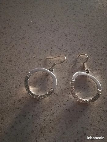 boucles d'oreilles argenté