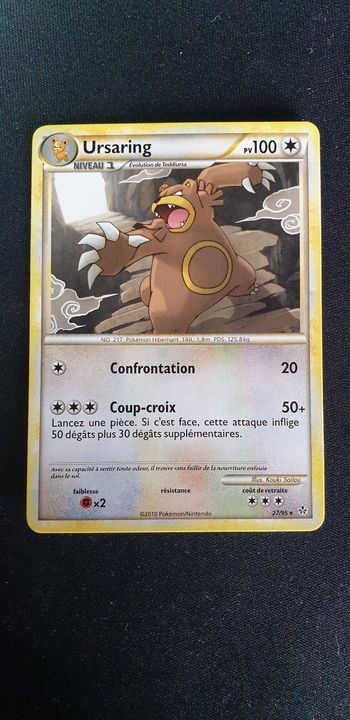 Carte pokémon Ursaring 27/95