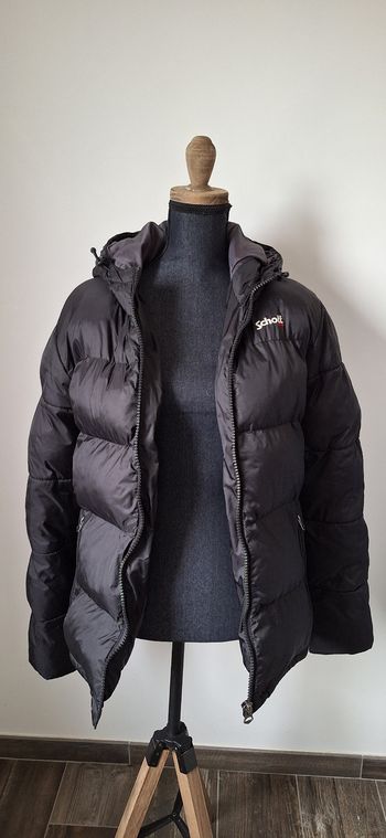 Doudoune noire Schott avec capuche