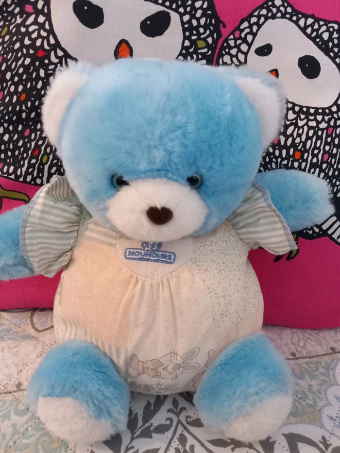 Peluche doudou vintage ours nounours yeux bleu 1990
Mesure 25cm - photo numéro 3