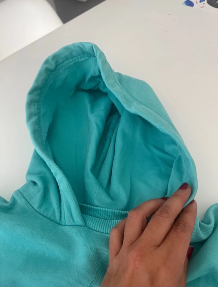Sweat à capuche turquoise Tape à l’œil - photo numéro 4