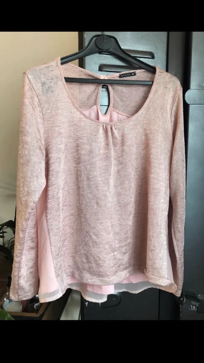 Pull, tunique rose, taille L, Breal