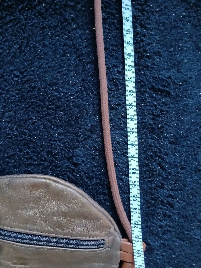 Mini sac rond en cuir cuivré doré EZ - photo numéro 4