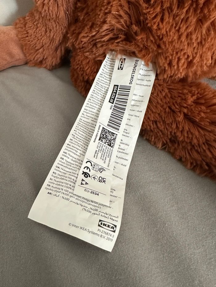 Peluche Ikea orang outang DJUNGELSKOG (Punch singe câlin à scratch) - photo numéro 4