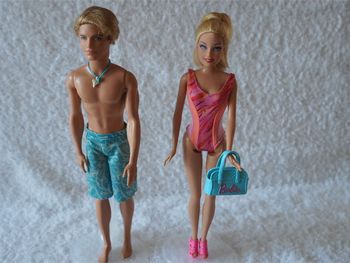 Lot n°1 : Barbie et Ken vont à la plage