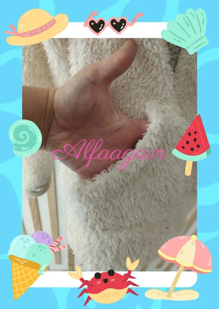 Veste gilet pilou blanche  begummy 9/10ans - photo numéro 7