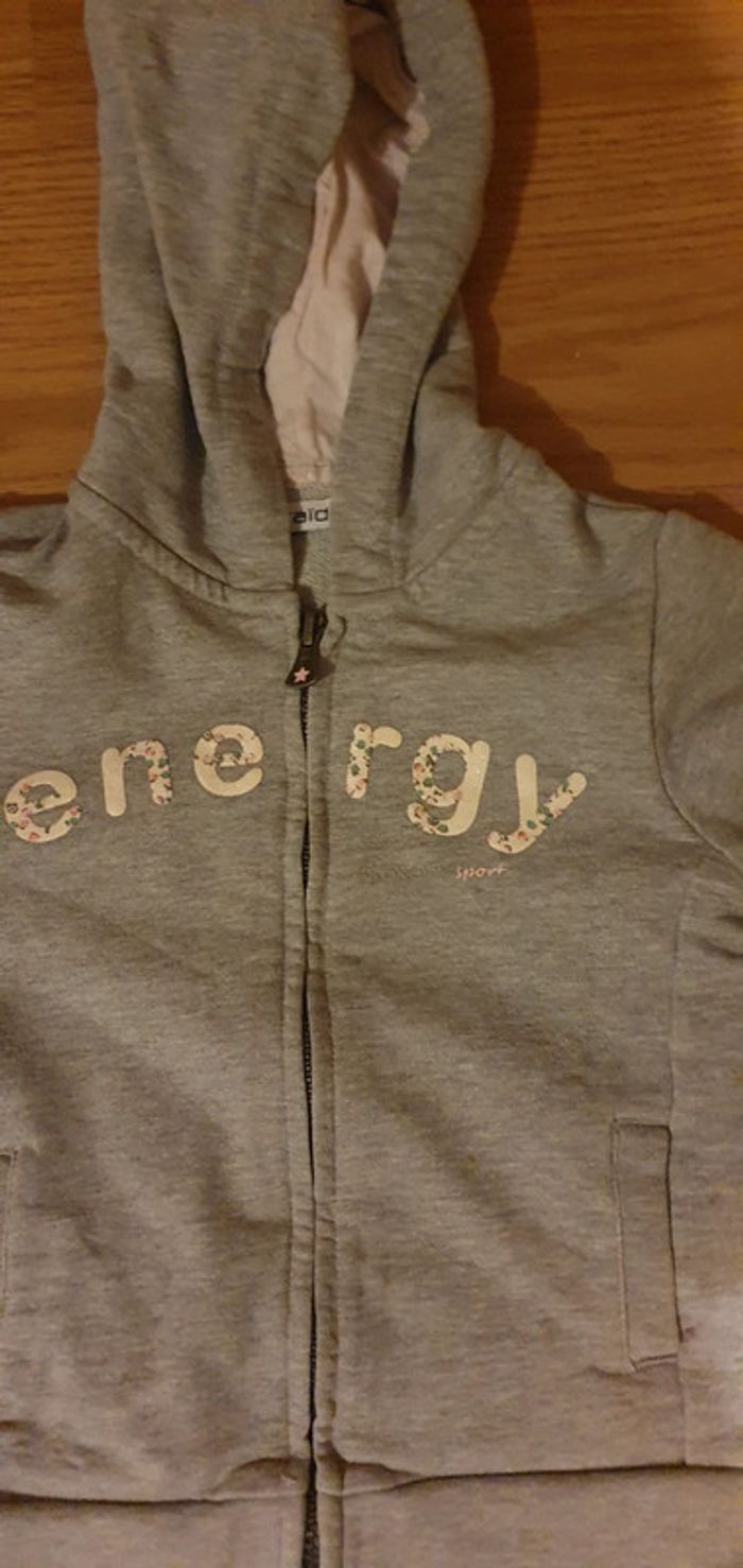 gilet sweat okaidi gris - photo numéro 2