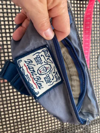 Sacoche banane rétro vintage Blanc Bleu