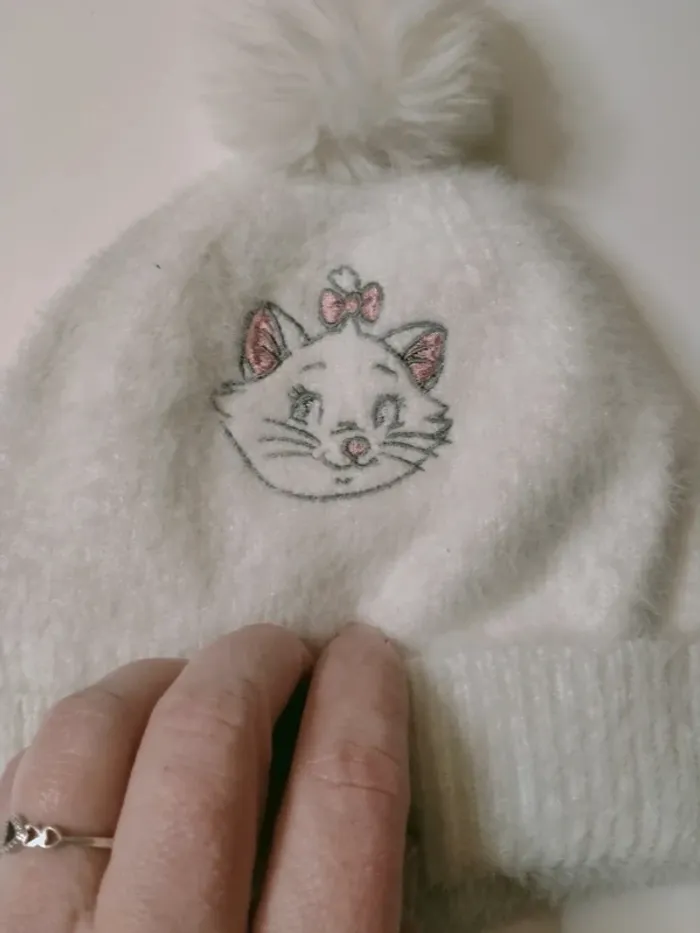 Bonnet bébé blanc Disney Marie (Les Aristochats) - photo numéro 3