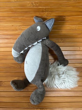 Doudou loup marron gris éditions auzou