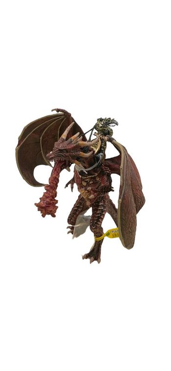 Figurine Médiéval Fantasy Dragon + chevalier Plastoy 15 x 18 cm neuf