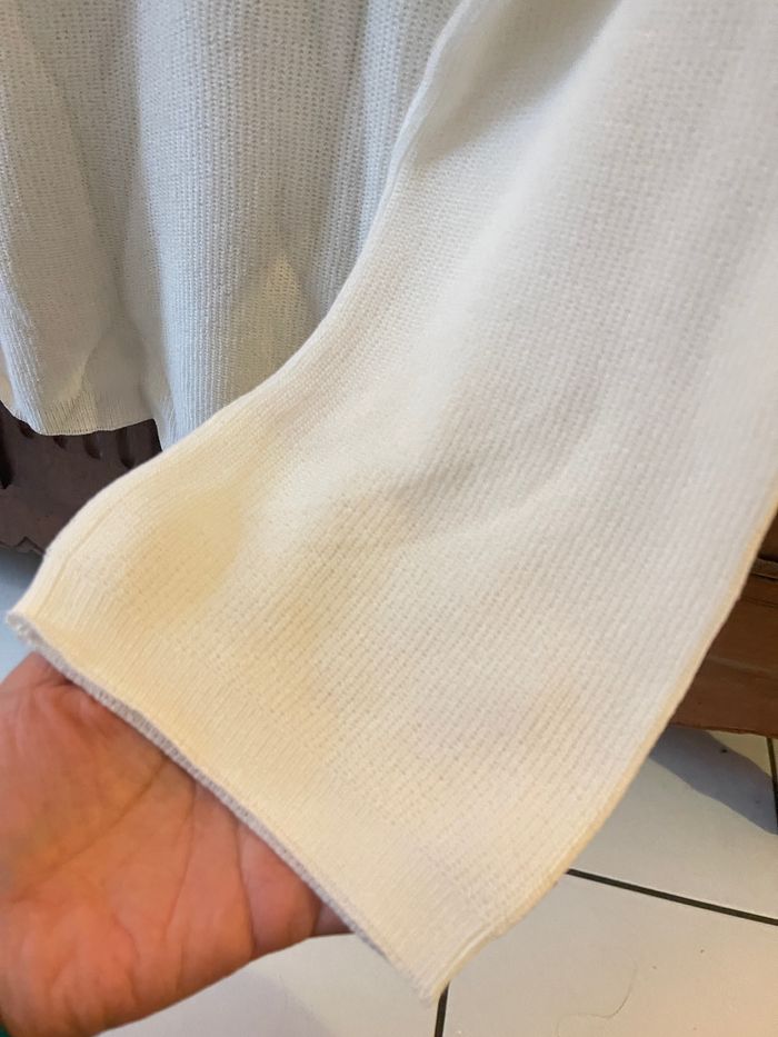 Blouse en maille fine crème - photo numéro 4