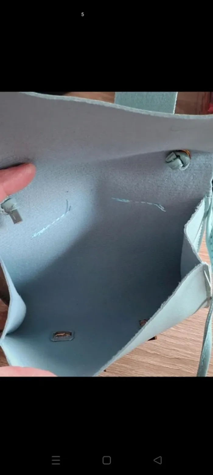 Petit sac bleu ciel - photo numéro 4