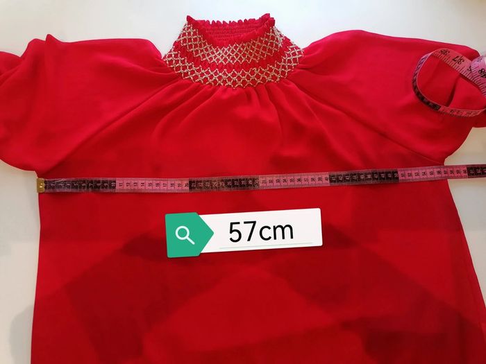 Blouse rouge argentée TU (idéal 38 au 42 - photo numéro 10