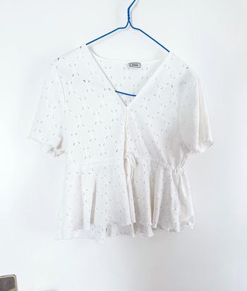 Top à motifs ajourés blanc - Pimkie