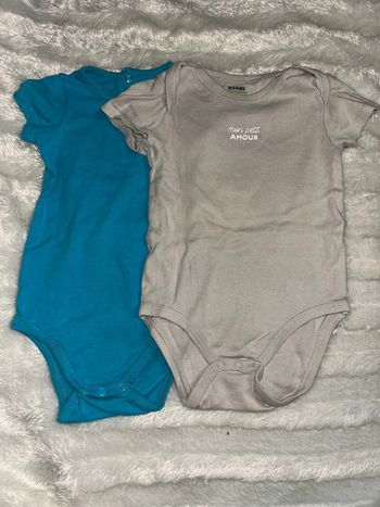 2 bodys manches courtes