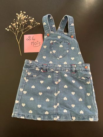 Robe en jean cœurs neuve