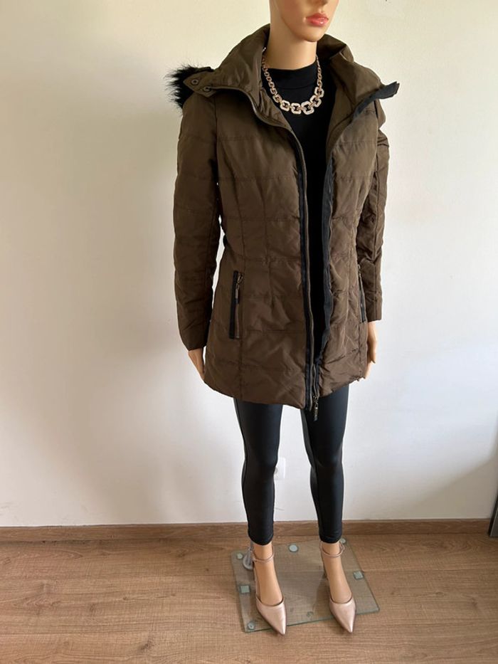 Doudoune kaki en plumes Esprit taille française 36 TBE - photo numéro 8