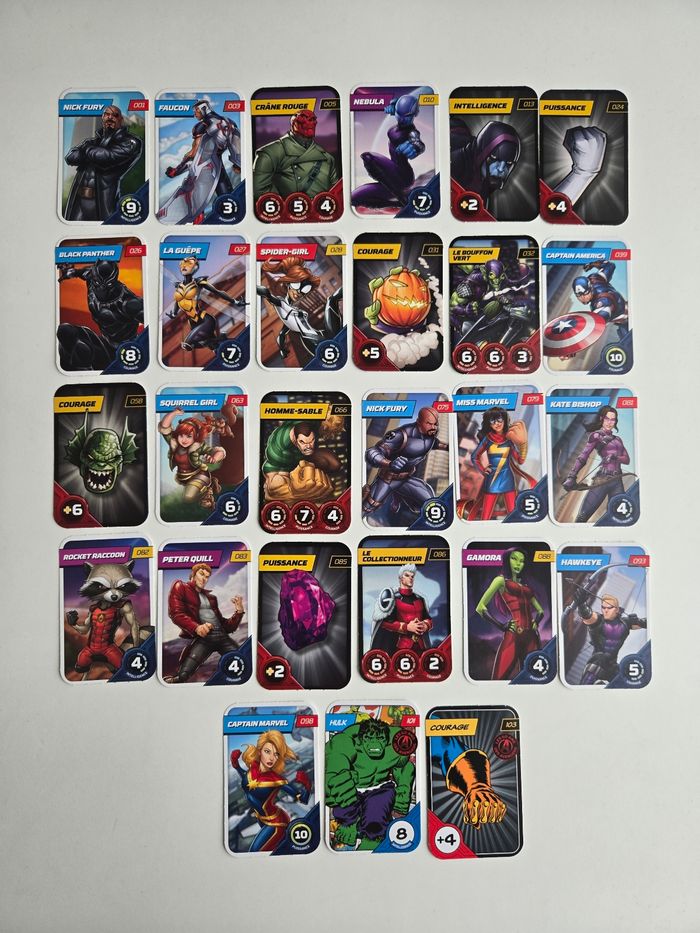 Lot de cartes Marvel Leclerc 2023