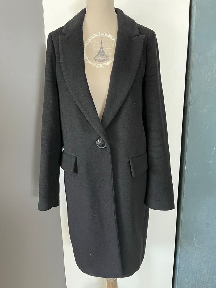 Manteau ZARA noir taille XS (57 % de laine) en TBEG