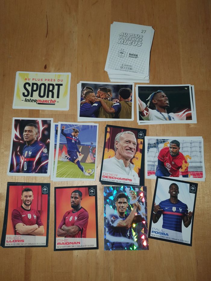 120 stickers au plus près des bleus 2022 panini intermarché