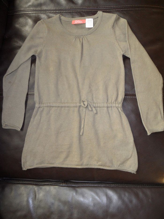 Robe coton kaki Fille, taille 5 ans* NEUVE