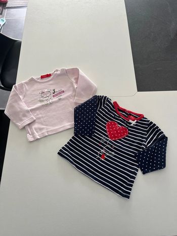 Lot de 2 tee shirts ML Tissaia 6 mois
