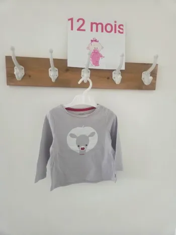 Tee-shirt obaibi gris 12m