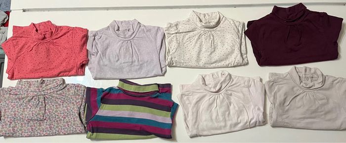 Lot tee shirts Col roulé 18M