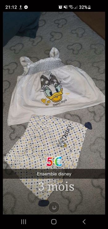 Ensemble disney 3 mois fille
