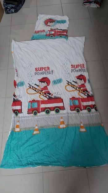 Housse de couette et taie Pompiers