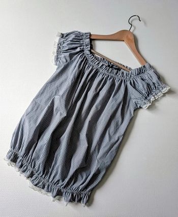 Top bohème bleu rayé Rinascimento M