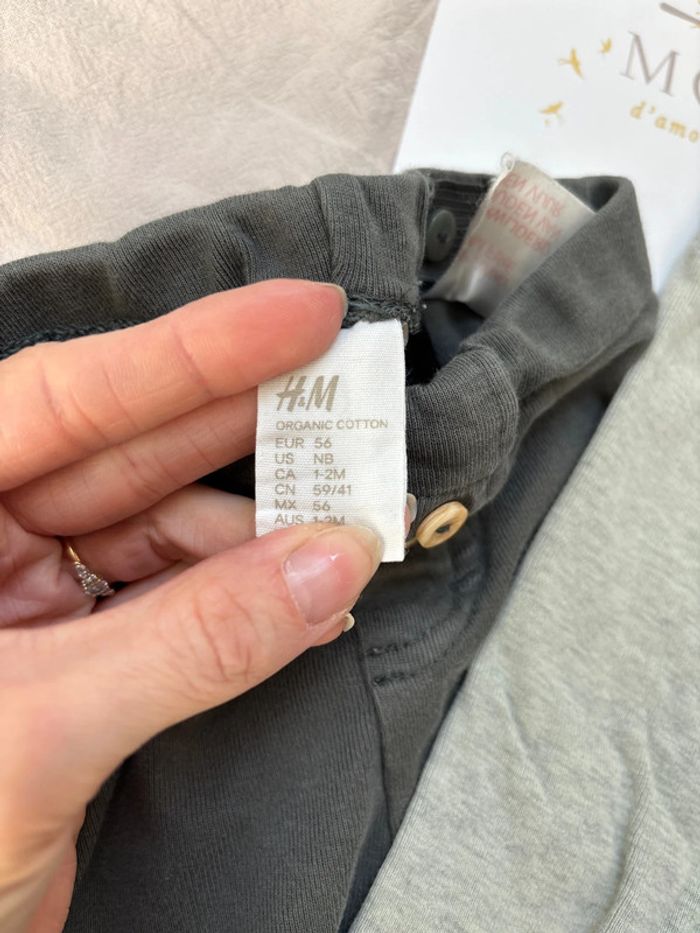 Lot legging H&M 1 mois 56cm - photo numéro 2